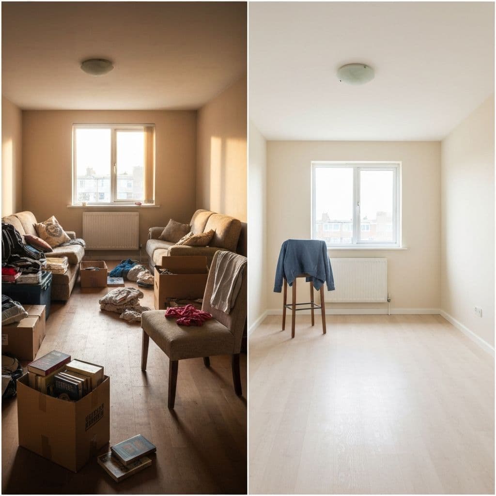 Wohnung nach Umzug - Vorher Nachher